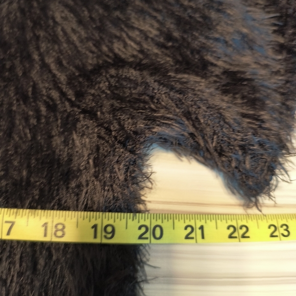 The Zig Zag Stripe Black Fuzzy Textured Soft Stretchy Top M - Picture 6 of 7